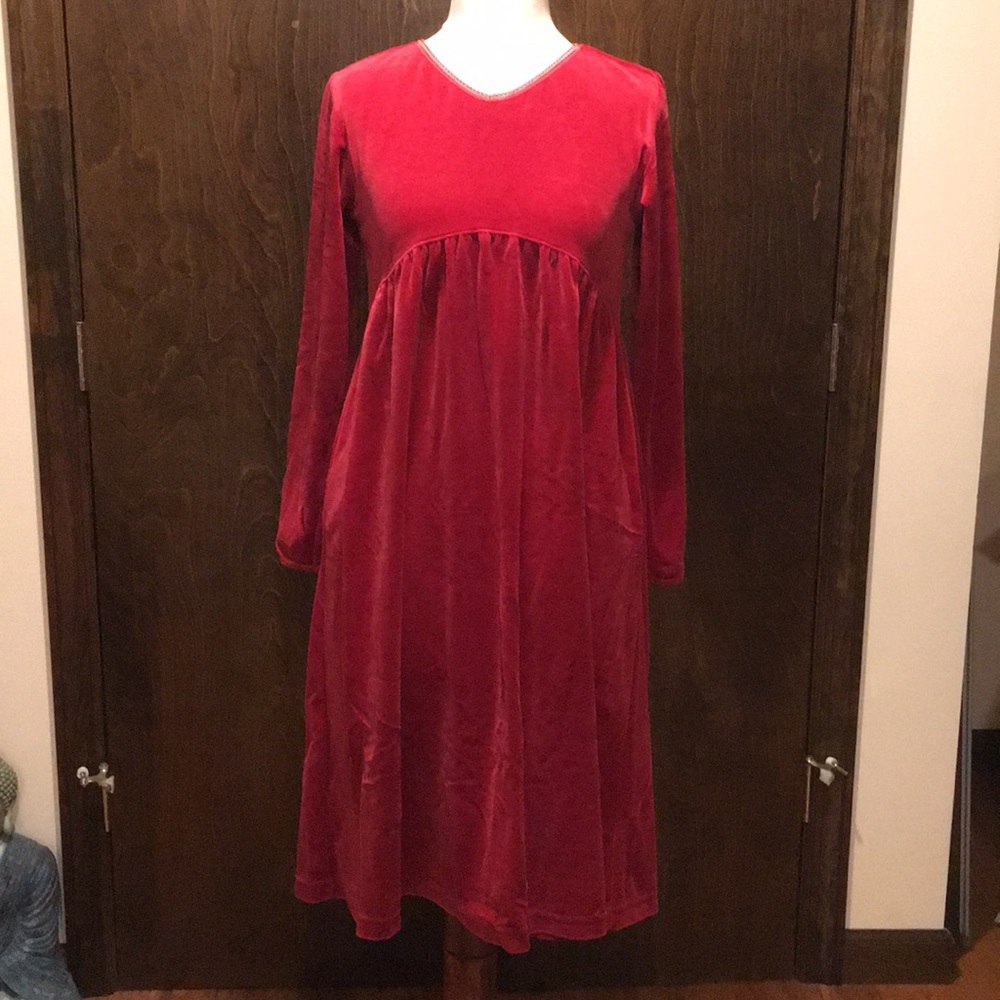 HANNA ANDERSSON RED VELVET GIRLS DRESS